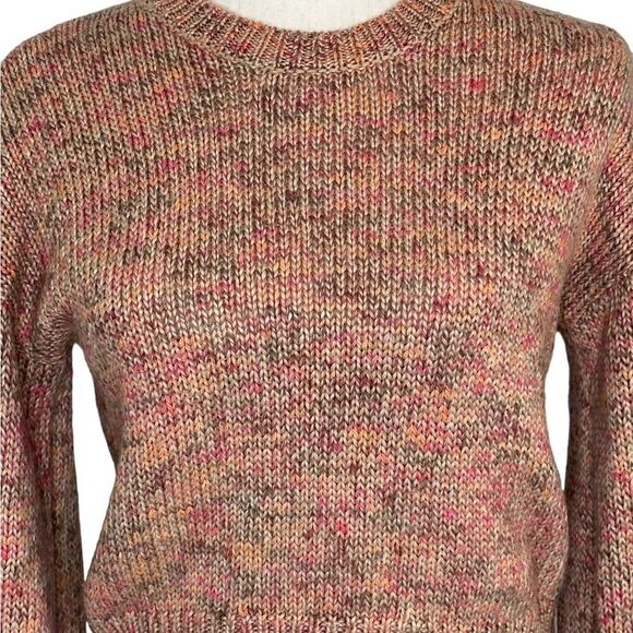 Intermix Vanessa Pink Puff Sleeve Cropped Sweater| Size S - Picture 6 of 10